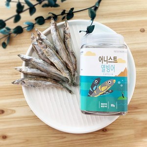 어니스트 열빙어 강아지 동결 건조 간식 80g, 1개