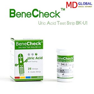 BeneCheck 베네첵 요산 시험지 25매 (알콜스왑25매증정), 1개, 25개입