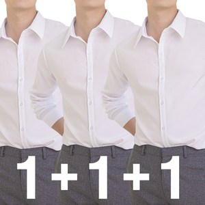 세련닷 남성 긴팔 화이트 셔츠 1+1+1