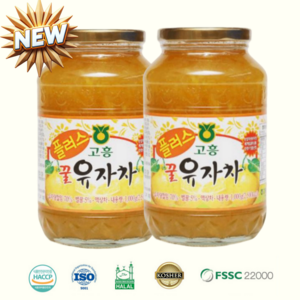 고흥특산 농협 100% 국산 벌꿀 유자차, 2개입, 1세트, 1kg, 1kg