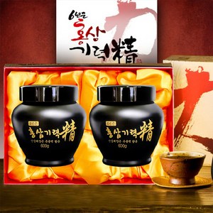 선물세트 6년근 홍삼기력정 600g X2 (총1200g) +보자기증정, 2개