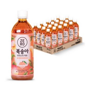 맥널티커피 복숭아 아이스티 제로, 500ml, 24개