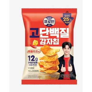 롯데웰푸드 이지프로틴 고단백질 감자칩 매콤치즈맛, 50g, 3개