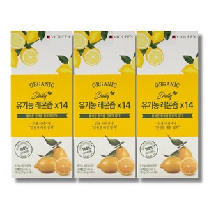 바이퀸 데일리 유기농 레몬즙 20g 14포 3박스, 280g, 3개