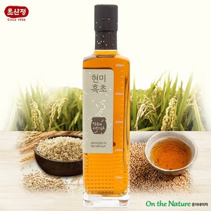 초산정 현미흑초 520ml/자연 황토옹기에서 발효 현미식초/발효식초/전통식초/한상준식초, 1개, 520ml