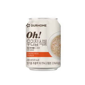 아워홈 Oh! 우리집식혜 캔 238mlX24ea, 238ml, 24개