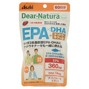 Asahi 디어 내츄라 스타일 EPA 360mg X DHA 154mg + 낫토키나아제 소프트젤, 1개