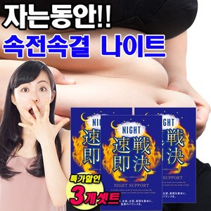 일본 다이어트 보조제 속전속결 나이트 일본 슬림 서플리먼트 60정 영양 보조 서포트 식품 서플리, 3개