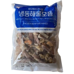 냉동 해물 모듬 해물믹스, 손질 해물모듬 600g, 1개, 600g