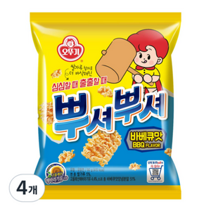 오뚜기 뿌셔뿌셔 바베큐맛, 90g, 24개