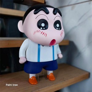 Palm tee 짱구피규어 43cm 실물 인테리어 크레용 대형, 화이트 교복*짱구+모자