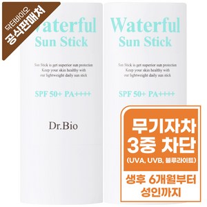 닥터바이오 워터풀 쿨링 무기자차 선스틱 SPF50+ PA++++, 21g, 2개