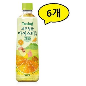 티로그 제주청귤 아이스티 녹차 제로, 500ml, 6개