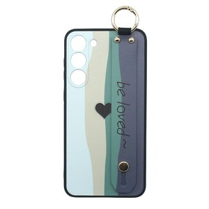 신서엔코 갤럭시S23케이스 갤럭시S23플러스케이스 갤럭시S23울트라케이스 Galaxy Phone Case SCS-1538 하트 레인보우 핸드 스트랩 휴대폰 케이스