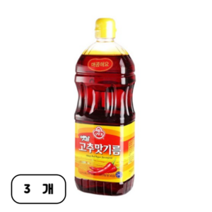 오뚜기옛날 고추맛기름, 1.5L, 3개