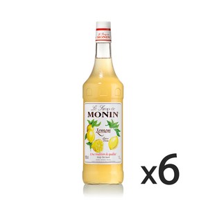 모닌 레몬 시럽 1000ml, 1L, 6개