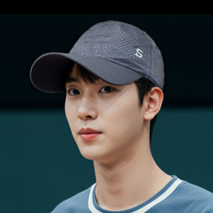 [러너들의 제2의 심장] 에버문 쿨 매쉬 여름모자 남자 스포츠 메쉬 캡모자, 차콜, 1개