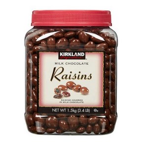 (미국배송) 커클랜드 밀크 초코 건포도 1.5kg Kikland Signatue Raisins Milk Chocolate, 1개