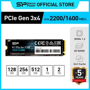 실리콘파워 Silicon Powe P34A60 PCie 3.0 NVME SSD M.2 2280, 128GB