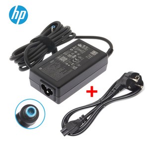 HP 정품 19.5V3.33A 65W 4.5mm 블루팁 충전기 전원케이블 포함, 어댑터 세트, 1개