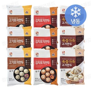 [정연푸드] 사조오양 포자만두 3종 9개 (고기포자만두3개 + 김치포자만두3개 + 육즙가득고기만두3개), 180g