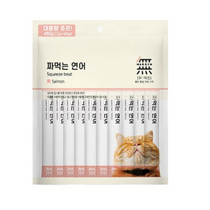 바우와우 무마진 짜먹는 고양이츄르, 연어, 480g, 2개