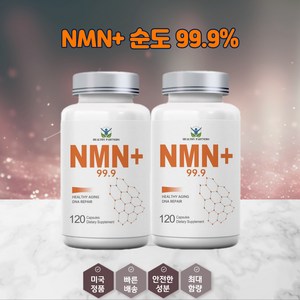 HEALTHY PARTNERS NMN+600mg 고순도 99.9% 니코틴아미드 NAD 무관세, 2개, 120정