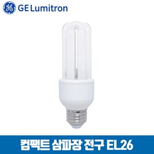 GE라이팅 삼파장 컴팩트 EL 전구 9W 12W 15W 20W 25W 30W E26램프, 1개