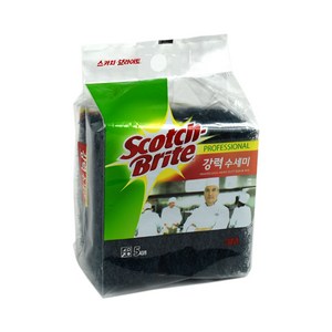 3M 프로페셔널 88 나일론 부직포 강력 수세미 5매입, 1개