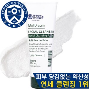 멜드림 보습 페이셜 워시 대용량 버블 약산성 수부지 딥 클렌징 폼 200ml, 1개