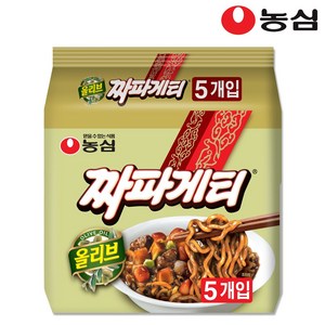 농심 올리브 짜파게티 140g 20봉-라면/짜장라면, 20개