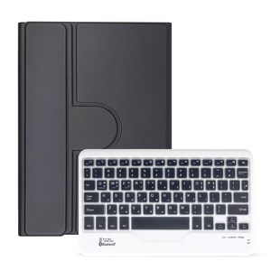 삼성 갤럭시탭 S6라이트 lite 10.4 콤비 회전 블루투스 키보드 S펜수납 북커버 케이스 p610 p615, 블랙