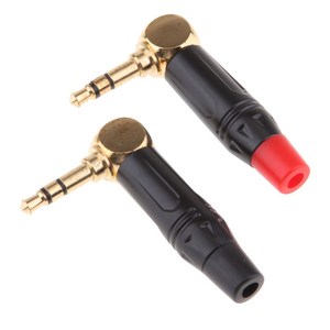 2x 90도 3.5mm 3극 남성 헤드폰 스테레오 잭 플러그 금속 오디오 납땜 커넥터, 설명, 설명, 설명, 1개