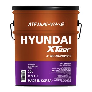 현대 엑스티어 xtee atf multi-v(4~8) 4~8단 자동 미션 오일 20L, 1개