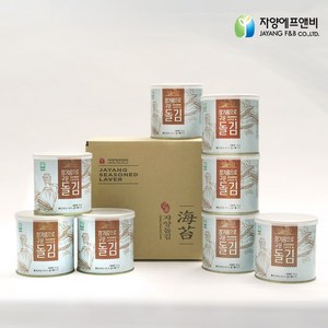 자양에프앤비 참기름으로 구운 돌김 (8캔) 정성캔돌김 5호 / 명품김 깡통김 맛있는김 캔김 자양김 피크 가성비 득템, 30g, 8개