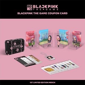 [BLACKPINK] 블랙핑크 / 블랙핑크 더 게임 쿠폰 카드 / 쿠폰 카드+미니L홀더+클리어카드 세트12종+키링+스티커 팩8종