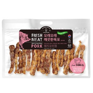 깨끗한육포 실속 수제간식 콜라겐 돼지꼬리 껌 300g, 1개, 돼지꼬리껌