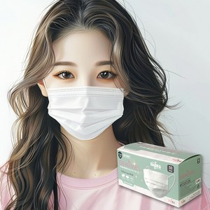 데니벨 국산 덴탈 마스크 50매 KFAD 소형 대형 블랙 검정 비말차단, 50매입, 1개, 데니벨 KFAD 대형 흰색