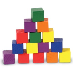 러닝리소스 LER 0135 칼라 쌓기나무 (2cm 6색 100개) Wooden Colo Cubes