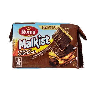 인도네시아 로마 Roma 말키스트 크래커 초코맛 90g 과자 / Malkist CRACKERS CHOCOLATE, 1개