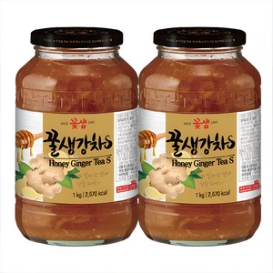 꽃샘 꿀생강차S 1kg x 2개, 1개입