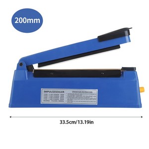 전기 열 밀봉 기계 실러 핸드 프레스 진공 식품 비닐 임펄스 포장 홈 주방 02 Blue Sealer 200mm 01 EU Plug 220V, 1개