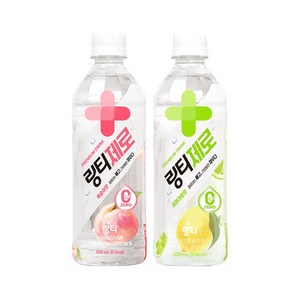 링티제로 복숭아 500ml 6입 + 링티 제로 레몬라임 500ml 6입, 12개