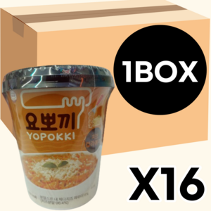 요뽀끼 컵볶이 치즈컵라볶이 145g 16개