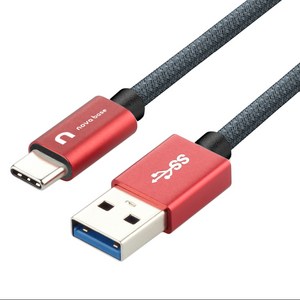 노바베이스 아이폰 USB A to C 타입 고속충전 데이터 케이블, 1개, 레드, 100cm