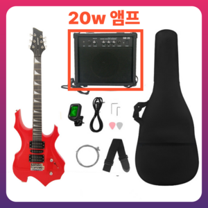 블루프렛 입문용 일렉 기타 세트 앰프포함 일렉트릭 전기 전자 일랙 초급용 연습용 초보자, 플레임 레드, 1개