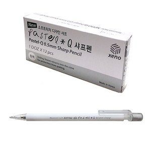 제노 파스텔Q 샤프 흰색, 0.5mm, 12개