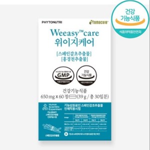 파이토뉴트리 위이지케어 위포뮬라 위이지CARE 스페인감초 홍경천 추출물 원료, 60정, 3개