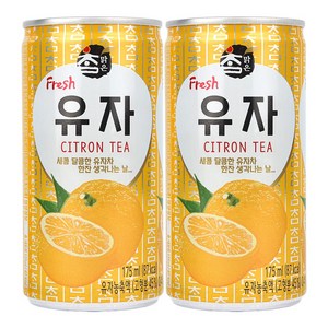 참맑은 유자 업소용 175ml 총90캔, 90개