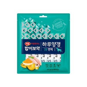 하림펫푸드 밥이보약 도그 하루양갱 간식 면역 28p, 224g, 2팩